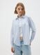 Multicolour cotton blend slim fit shirt_1