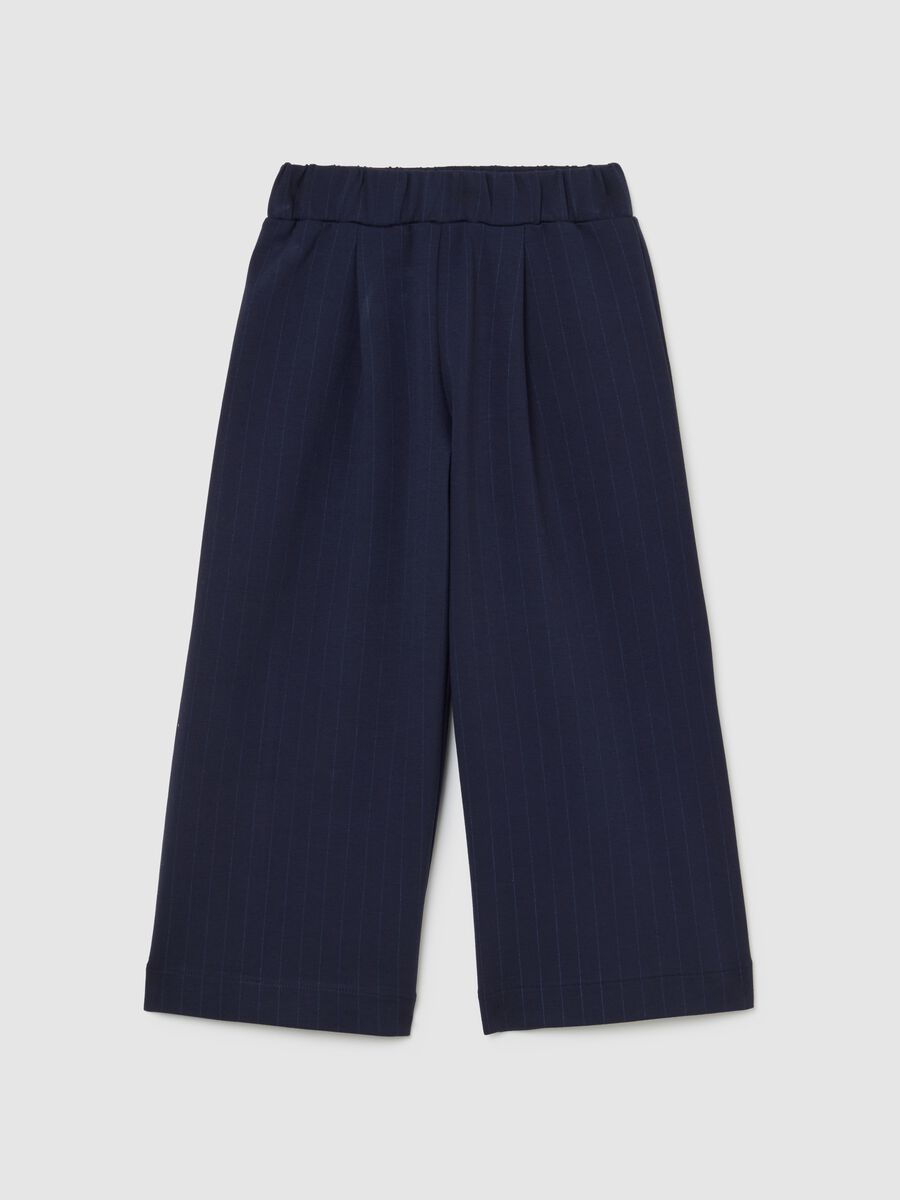 Girls' Blue Culotte Trousers Wide Leg_0