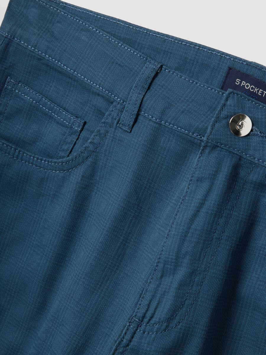 Bermuda blu in puro cotone regular fit_5