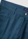 Blue pure cotton regular-fit Bermuda shorts_5