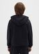 Black cotton boy's hoodie in regular fit_1