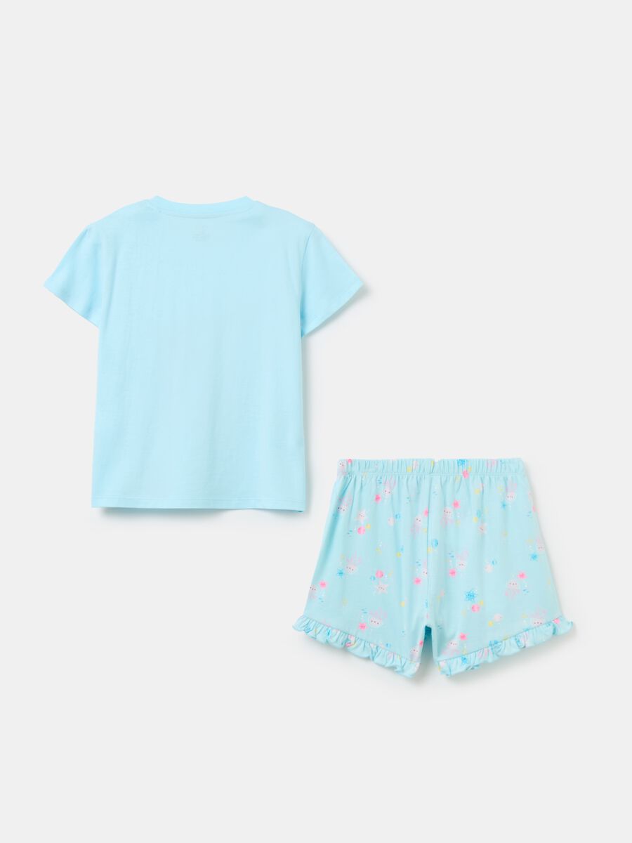 Organic cotton pyjamas with sea animals print_1