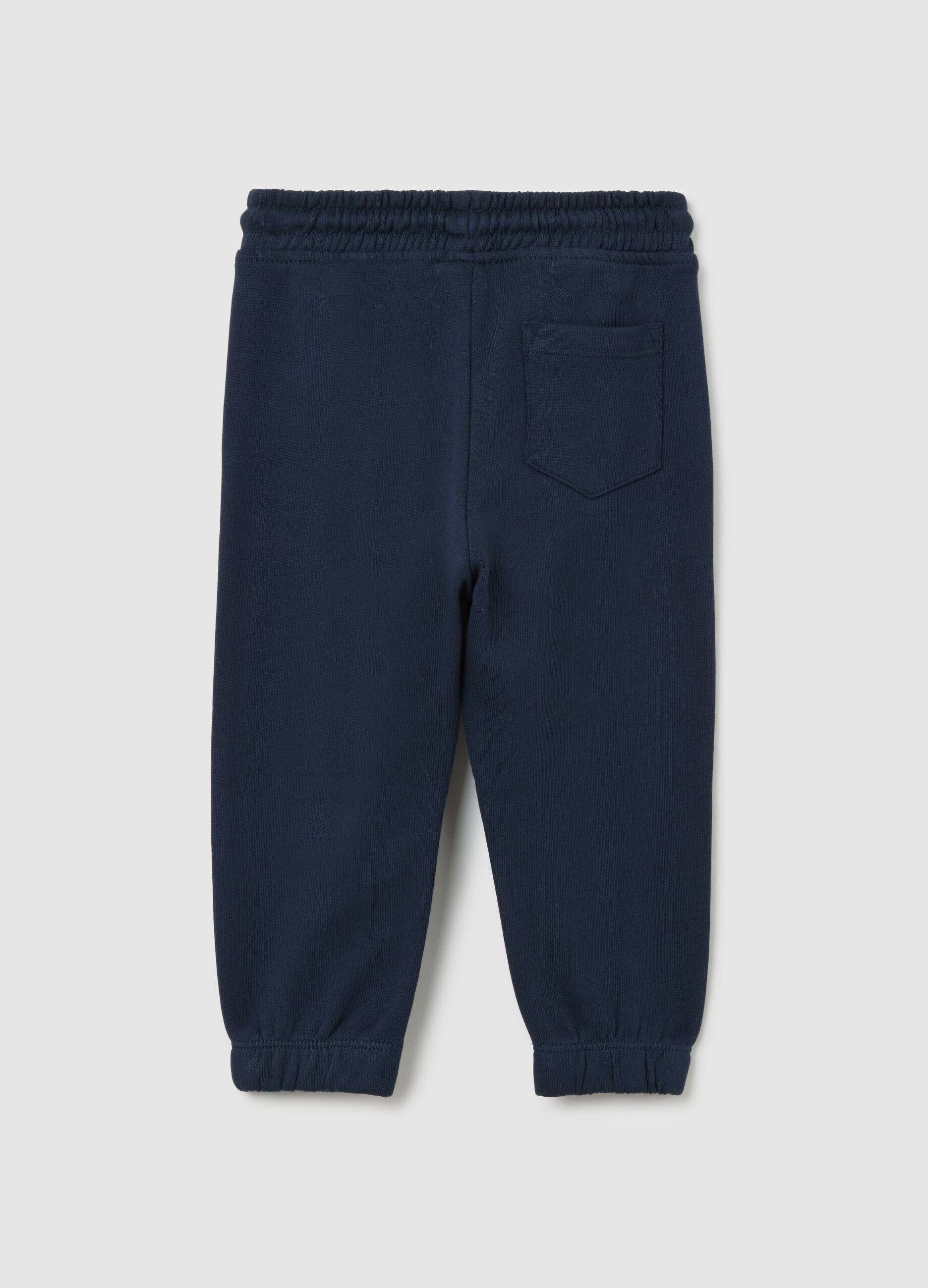 Children's blue cotton trousers with regular fit