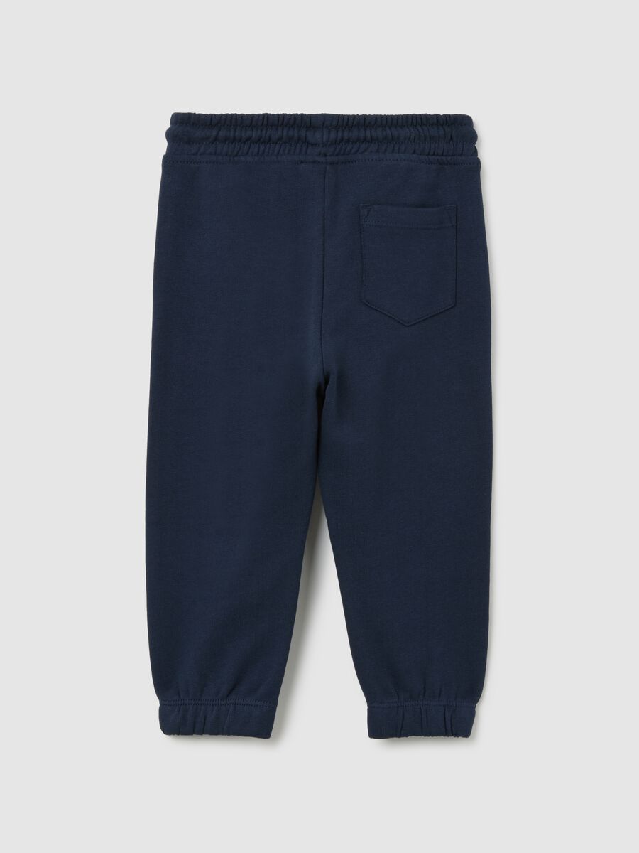 Children's blue cotton trousers with regular fit_1
