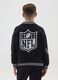 Kids' black regular fit cotton blend sweatshirt with NFL logos_1