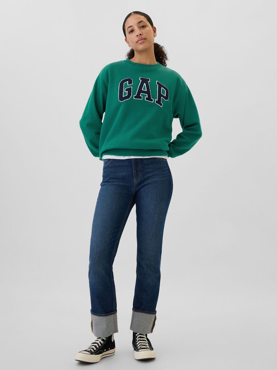 Sweatshirt with boucl&eacute; logo embroidery_2