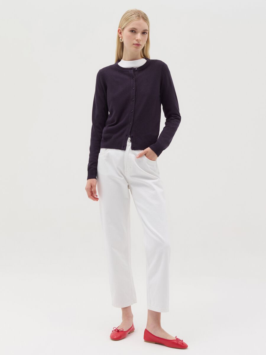 Cardigan with round neckline_1