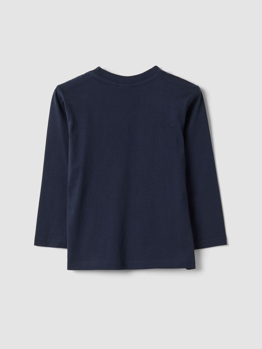 Blue pure cotton crew-neck Sonic T-shirt for boys_1