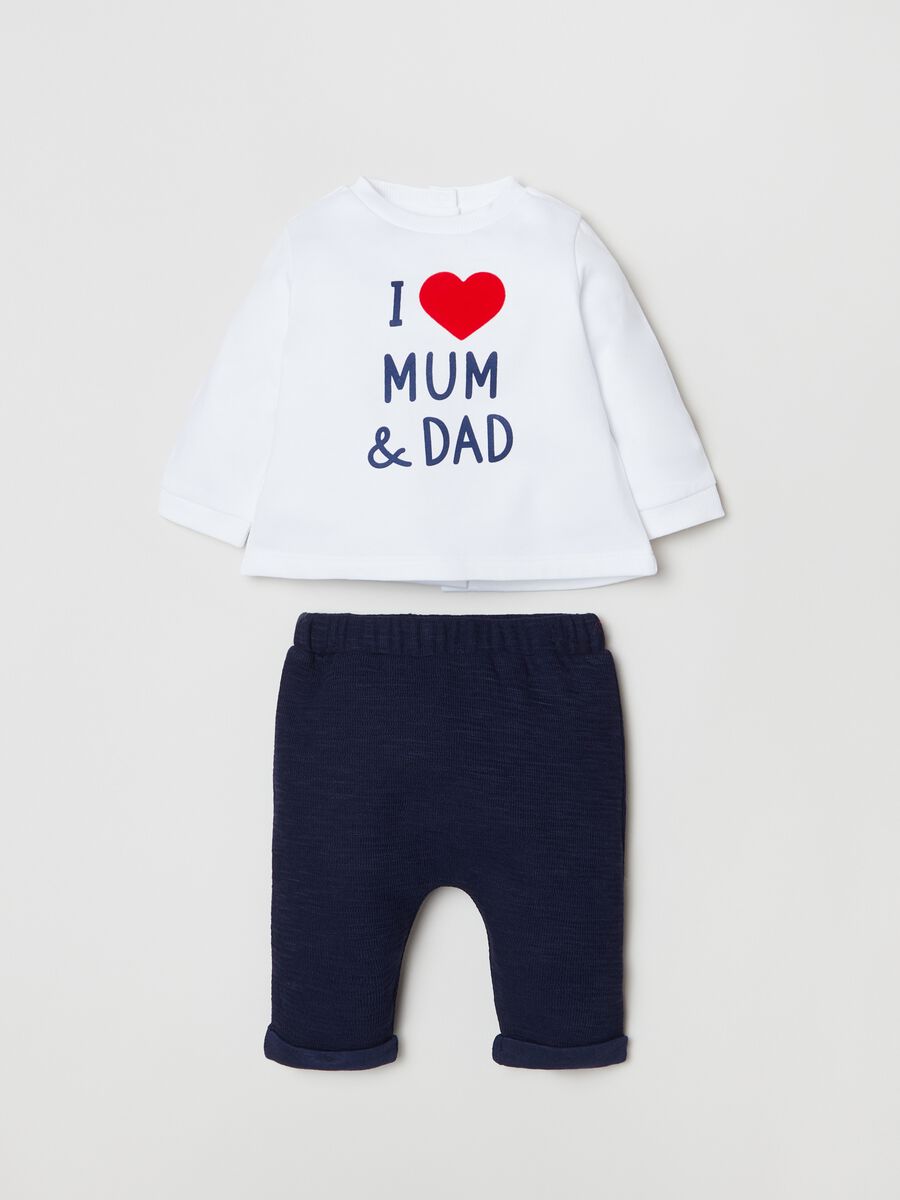 Set t-shirt e pantaloni I Love Mum & Dad_0