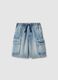 Baggy pure cotton blue shorts for boys_3