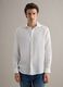 White Pure Linen Long-Sleeve Shirt, Regular Fit_2