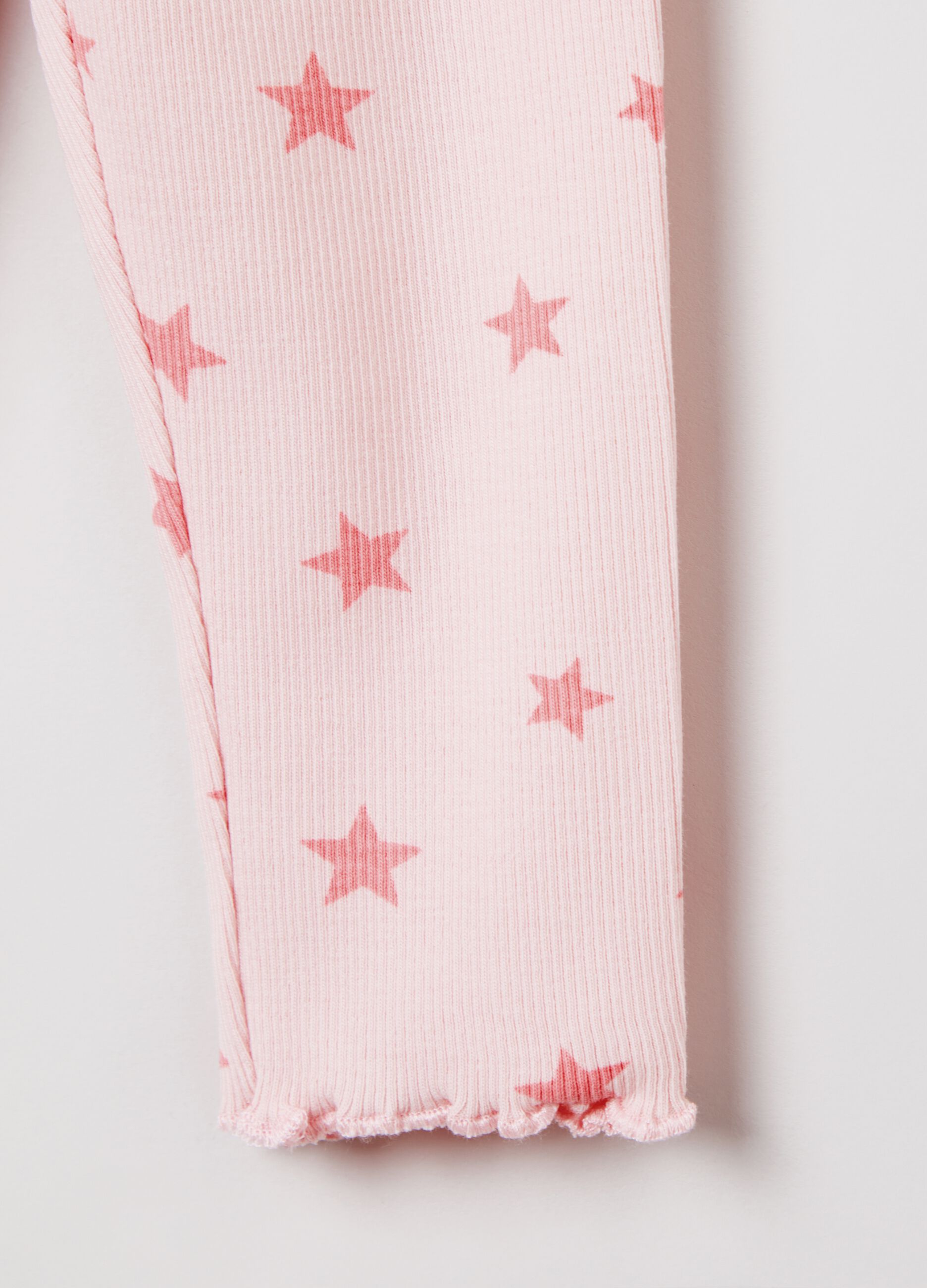Leggings a costine con stampa_2