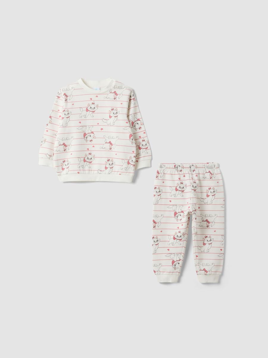 White organic cotton pyjamas with Aristocats print_0