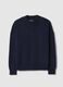 Pure cotton regular fit blue crew neck jumper_0