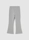 Grey stretch cotton flare leggings for girls_1