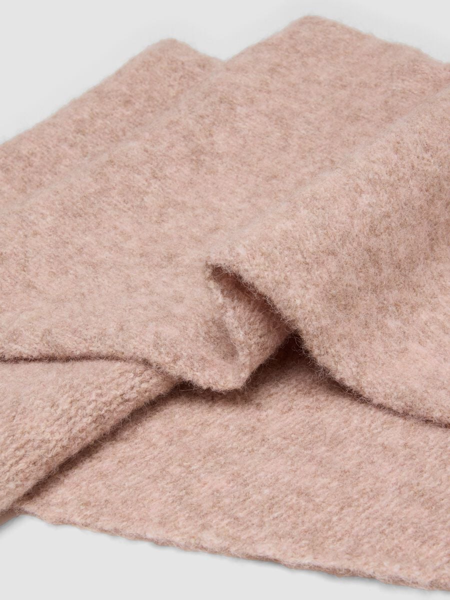Pink stretch wool scarf_1