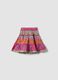 Multicolour pure cotton skirt with ruffle hem_0