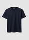 Blue pure cotton short-sleeve T-shirt_4