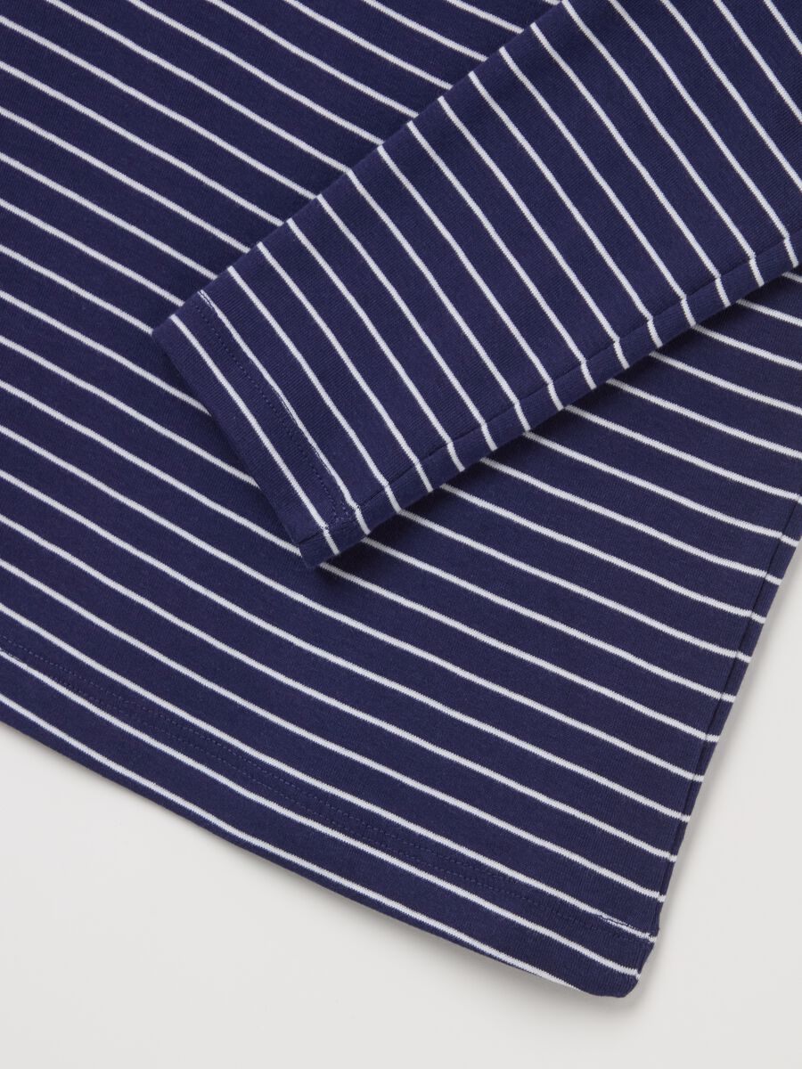 Striped T-shirt with boat neck_5