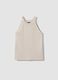 Tank top fitted in misto viscosa beige_4