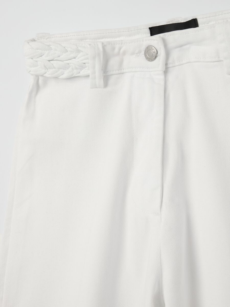 Wide-leg jeans with cable-knit detail_5