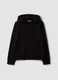 Black cotton-blend regular-fit hoodie_0