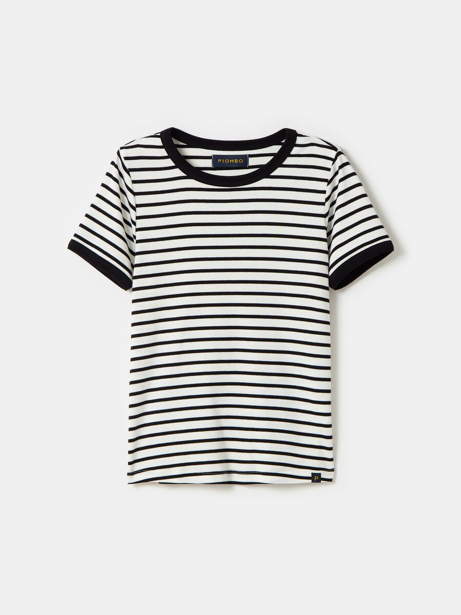 Striped T-shirt in stretch cotton_3