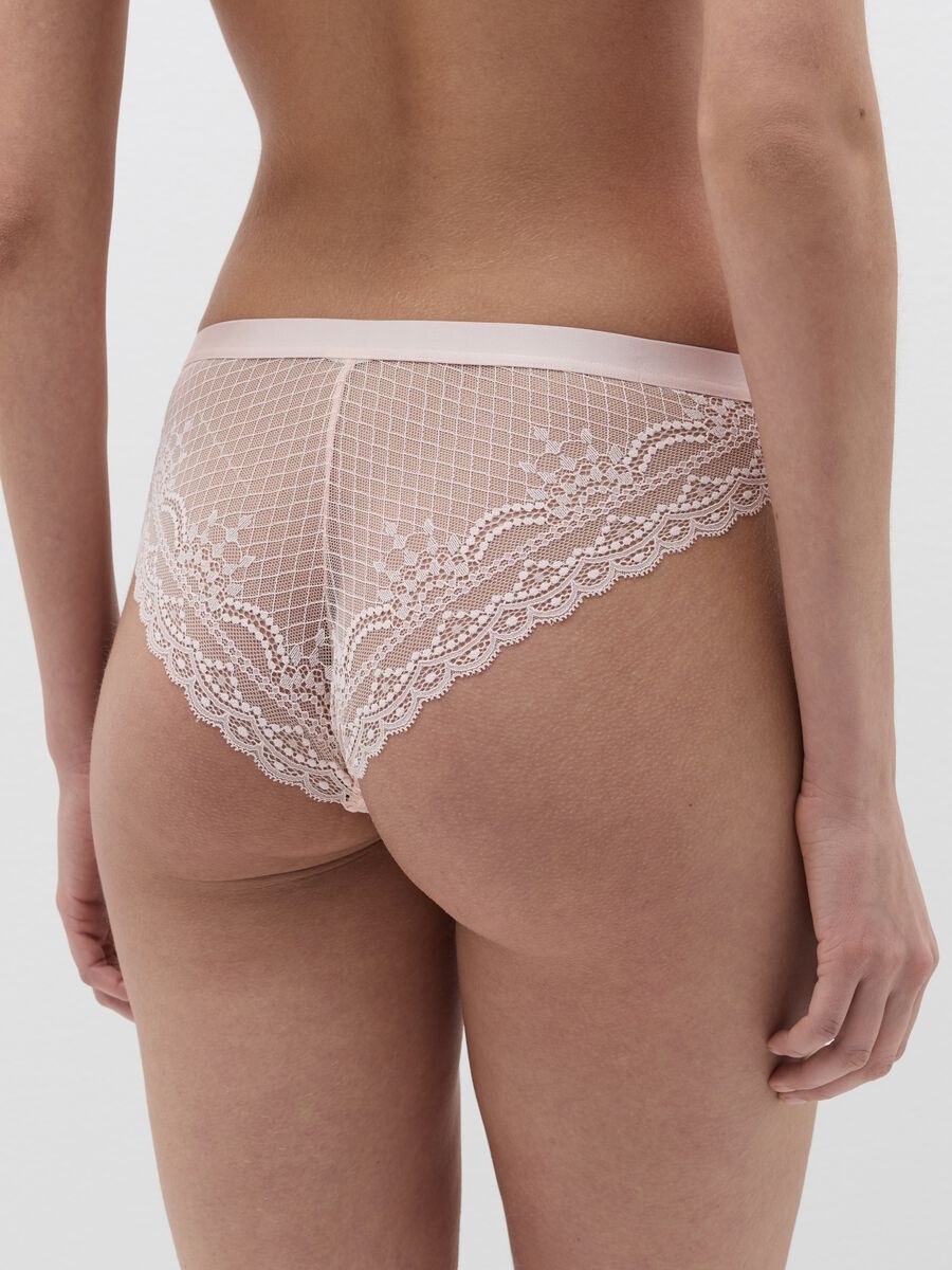 Microfibre Brazilian-cut briefs with lace back_2