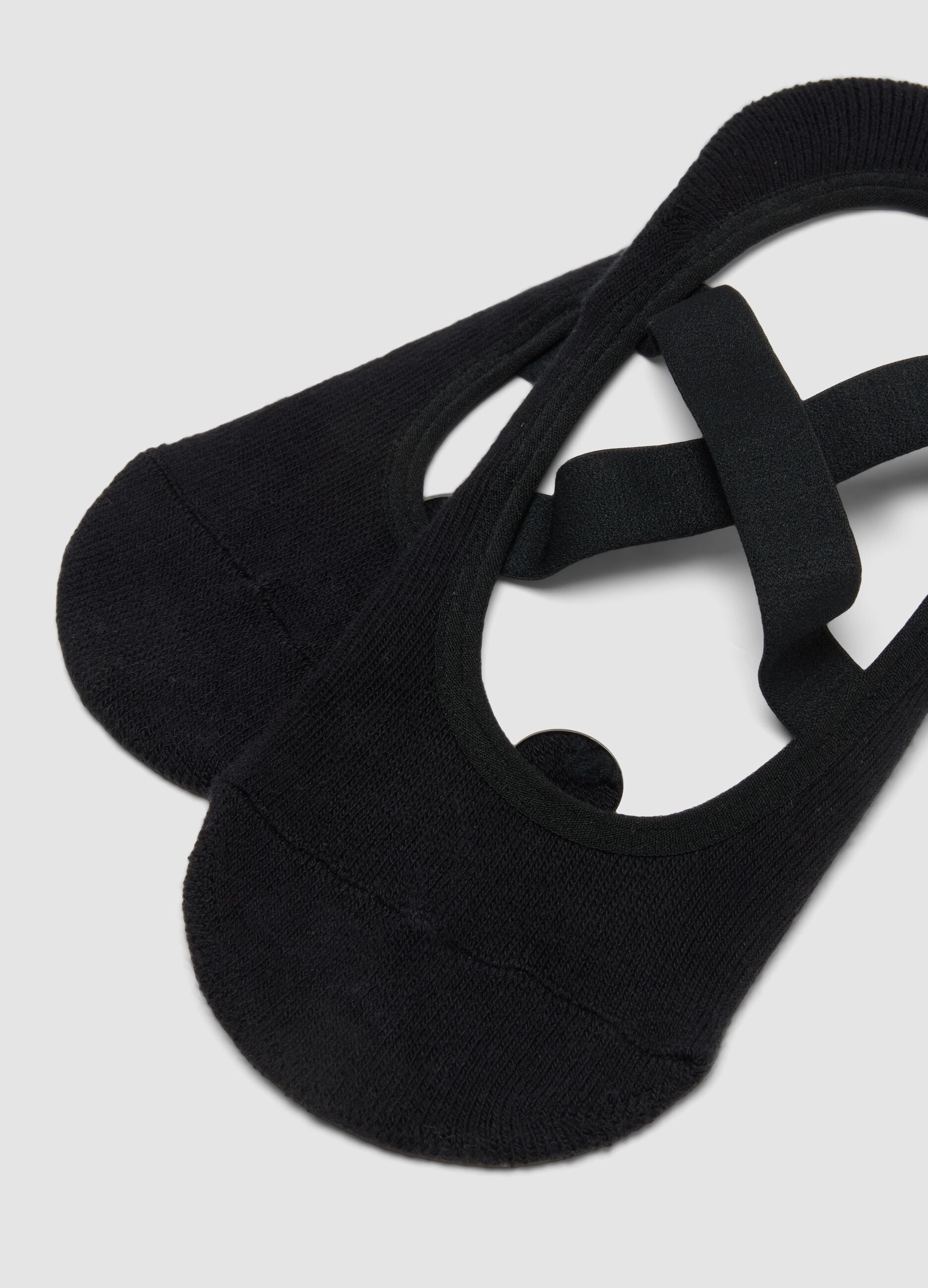 Black stretch cotton jersey sports socks ALTAVIA STUDIO