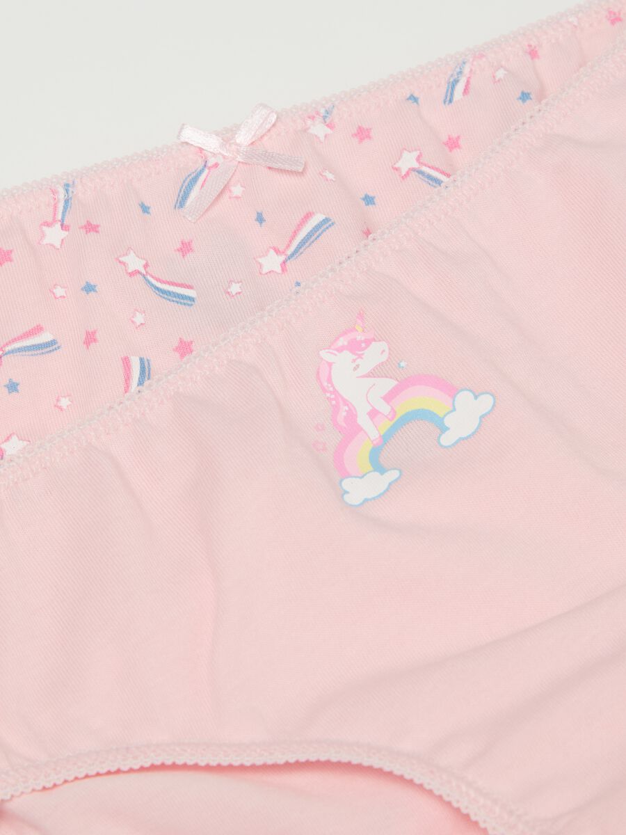 Five-pack cotton briefs with unicorns print_2