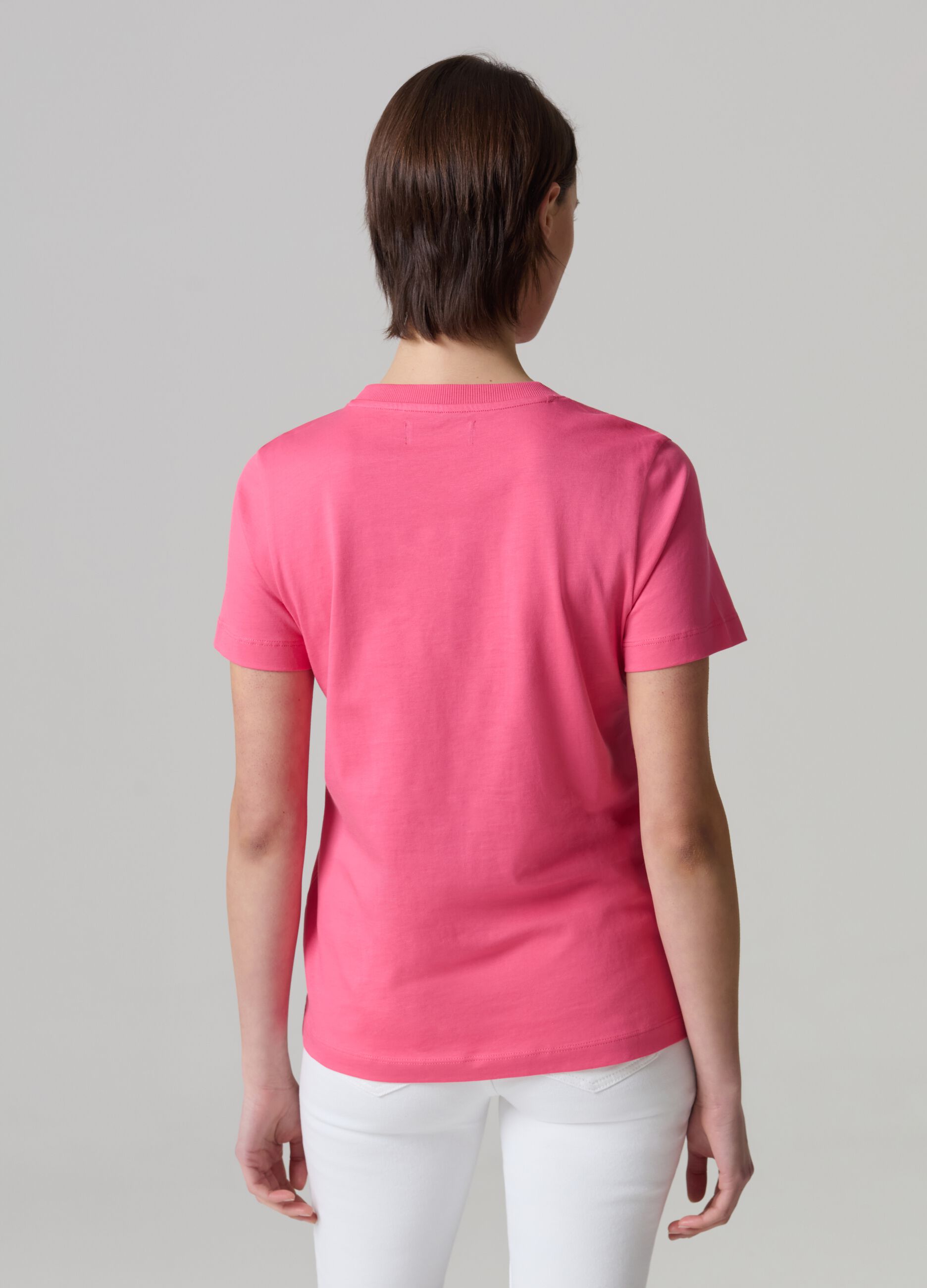 T-shirt girocollo in cotone Supima
