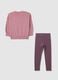 Girls' pink cotton blend oversized set_1