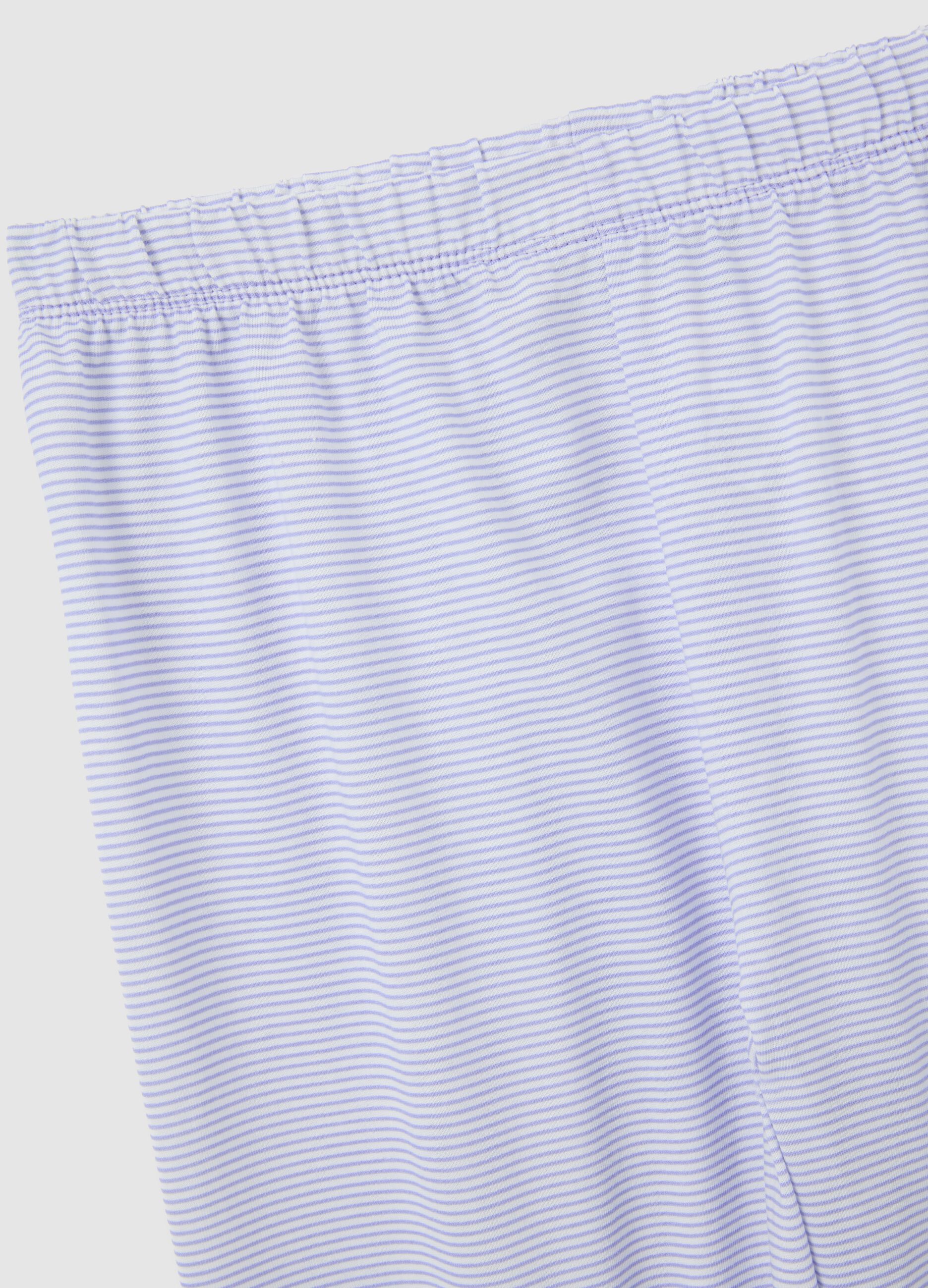 Girl's Purple Cotton Pyjamas with Print