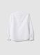 White linen and cotton blend boys&rsquo; shirt with mandarin collar_1