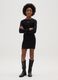 Girls' dress in black stretch cotton_0