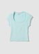 Blue stretch cotton T-shirt_4