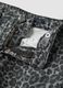 Grey pure cotton cargo trousers with animal print_2