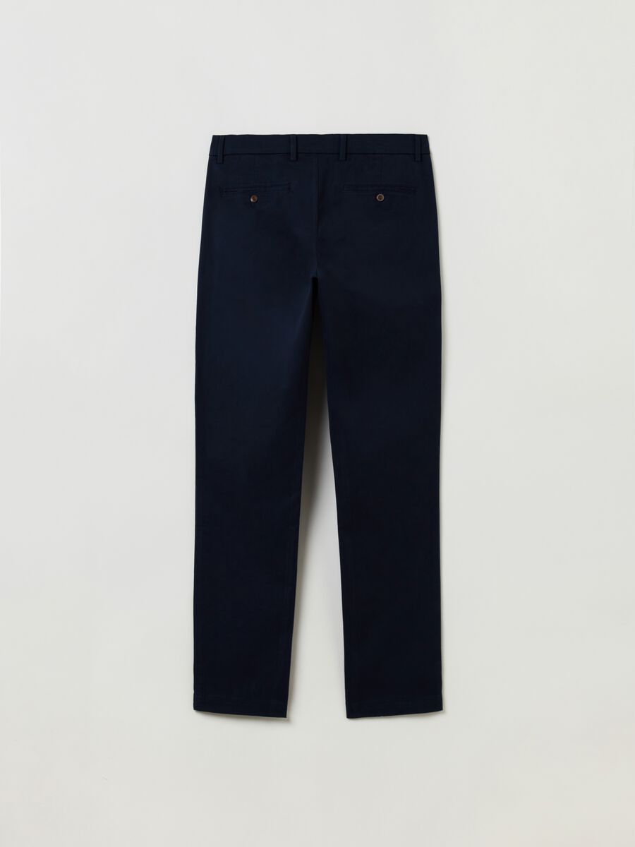 Stretch cotton slim fit trousers_2