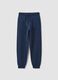 Blue organic cotton comfort-fit joggers for boys_0