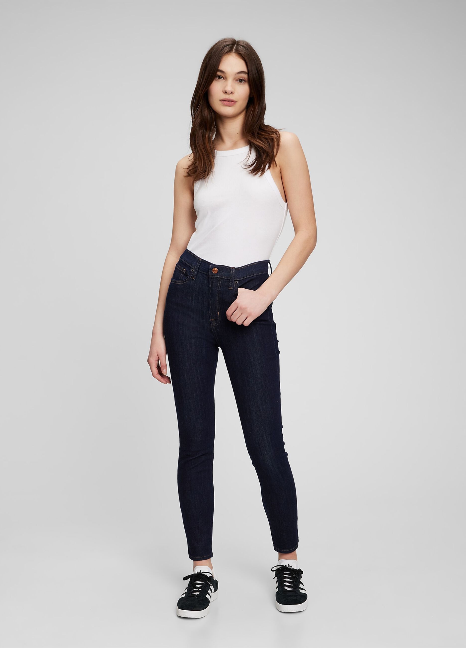 High-waist, skinny fit jeans