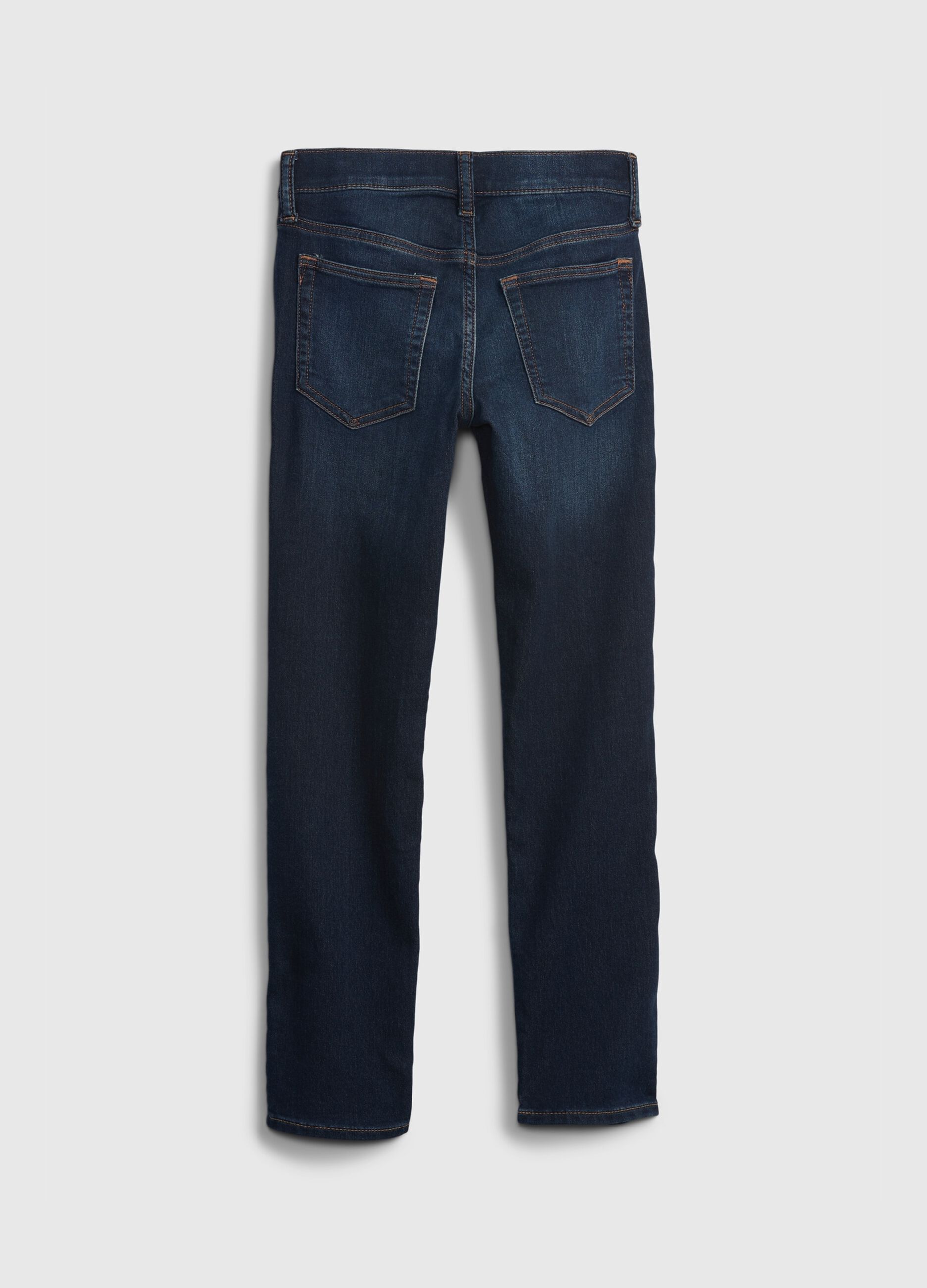 Slim-fit jeans with discolouring