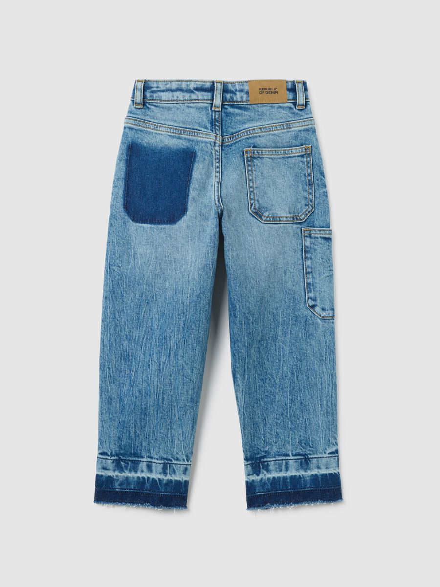 Jeans da bambino in denim loose fit_1