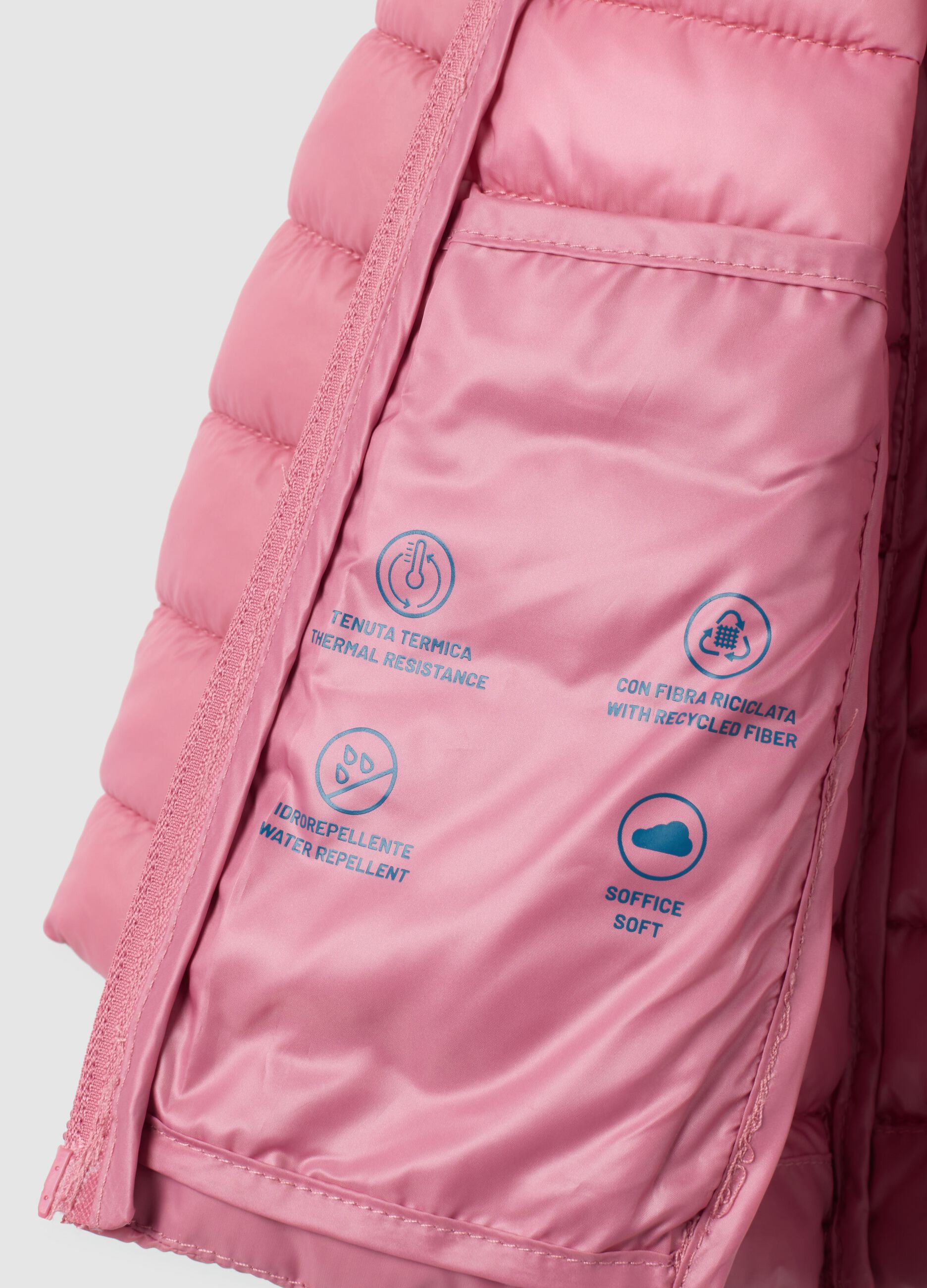 Girls' regular fit pink blend jacket