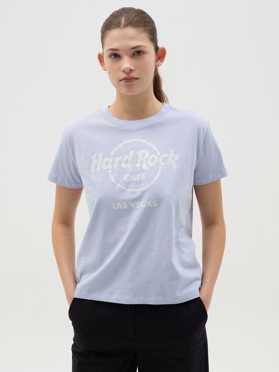 Light blue T-shirt with Hard Rock Café Las Vegas print_0