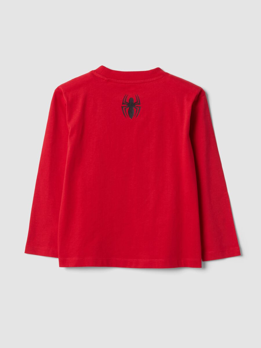 T-shirt rossa in puro cotone con stampa MARVEL Spider-Man_1