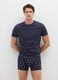 Christmas themed blue stretch cotton regular fit boxers_0