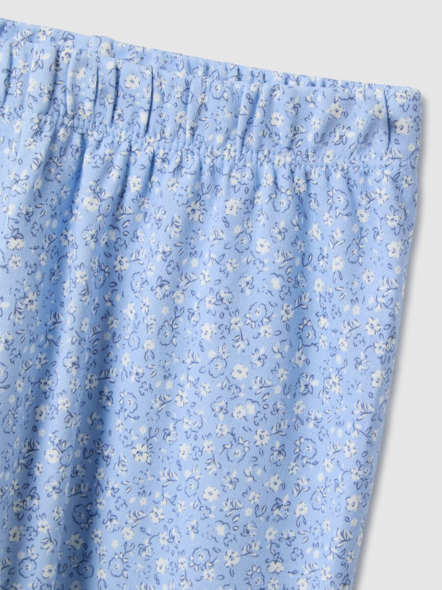 Multicolour floral pyjama for girls in pure cotton regular fit_3