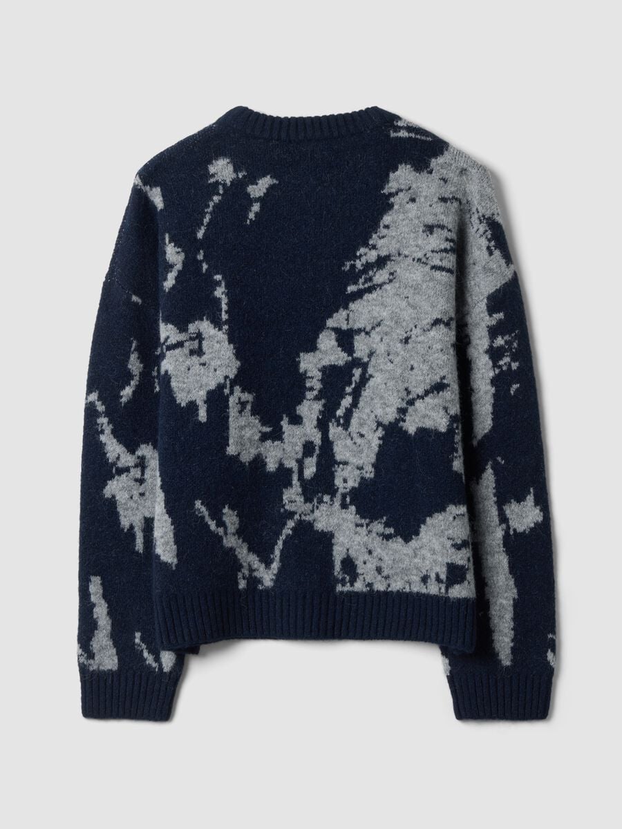 Blue stretch wool crew-neck jumper_2