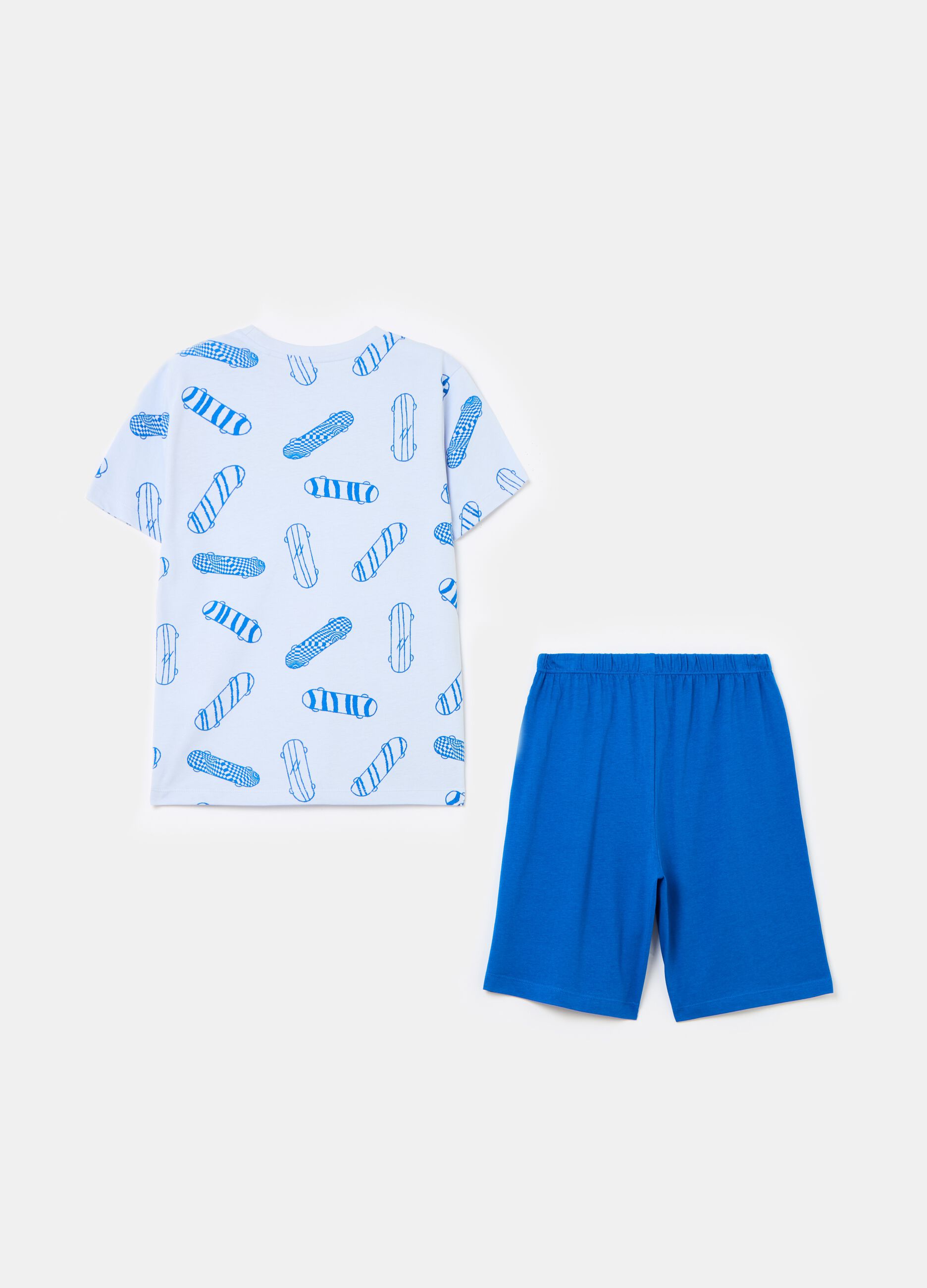 Pigiama in cotone bio stampa skateboard