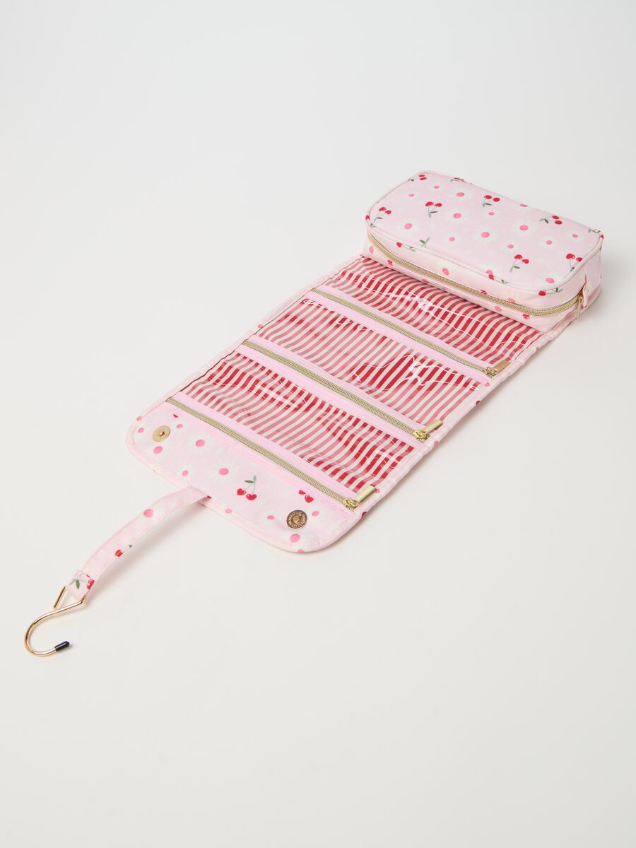 Travel beauty case with print and hook_2